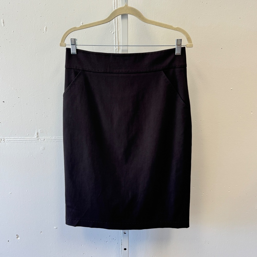 Elie Tahari Women's Brown Virgin Wool Blend Pencil‎ Skirt Size 8 E702H307 Career